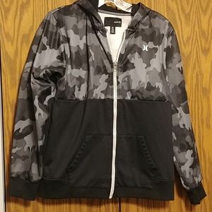 Hurley camo zip jacket, XL